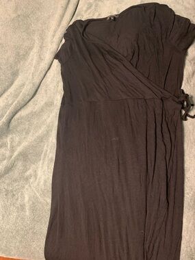 George Black Wrap-Style Dress